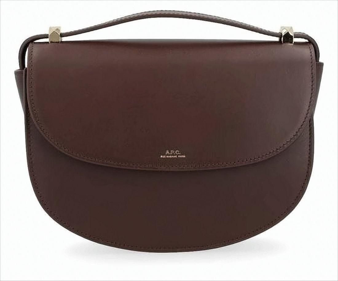 A.P.C. Structured Cowhide Leather Crossbody Bag