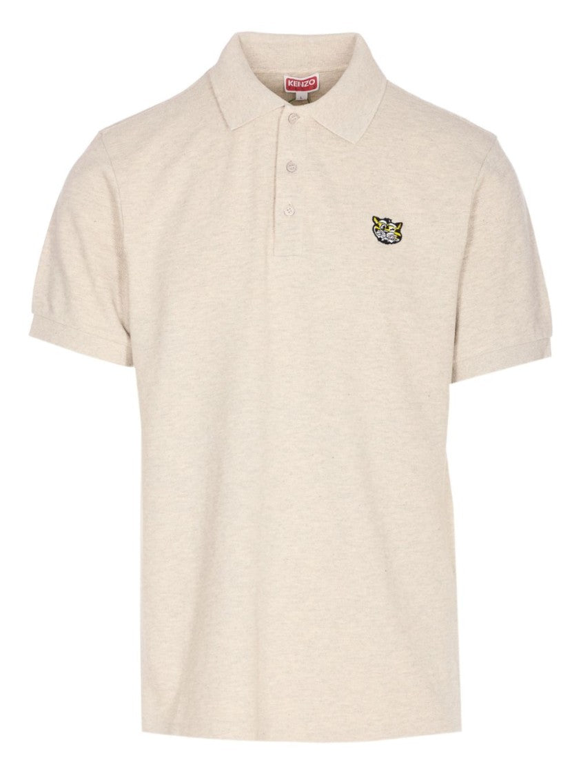 Kenzo Classic Collar Tiger Emblem Silk Polo