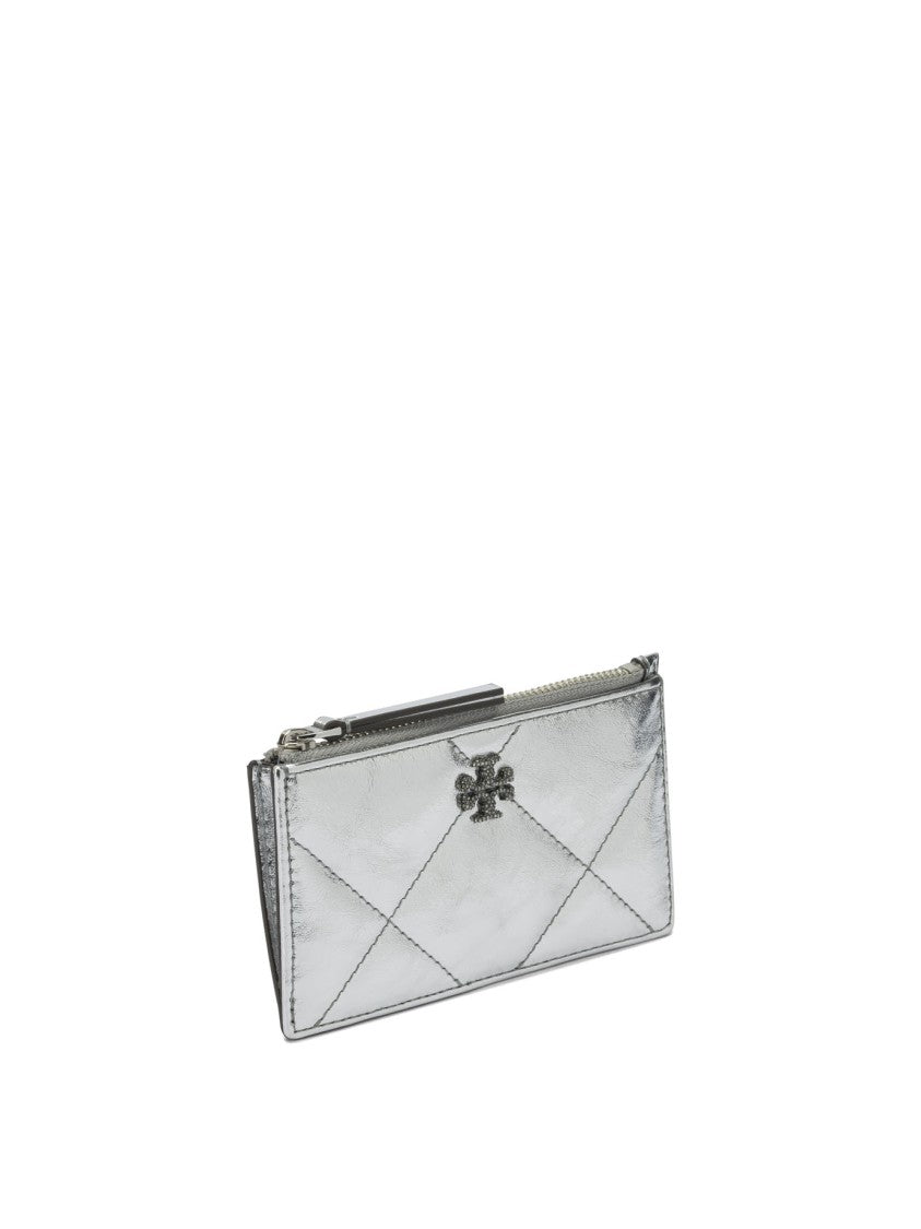Tory Burch Quilted Metallic Leather Wallet