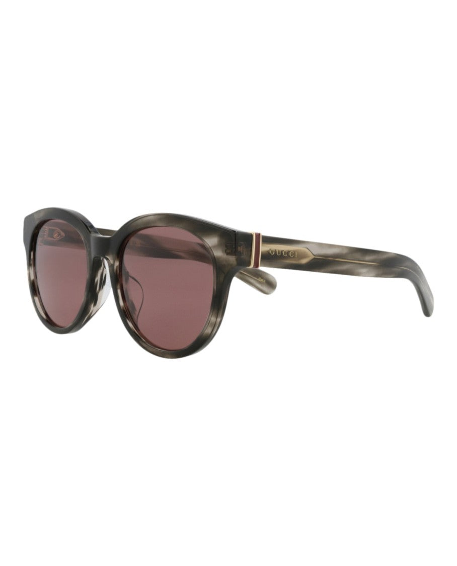 Gucci Round-Frame Sunglasses In Recycled Acetate With Velvet Case