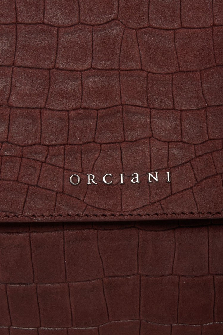 Orciani Crocodile-Effect Leather Tote