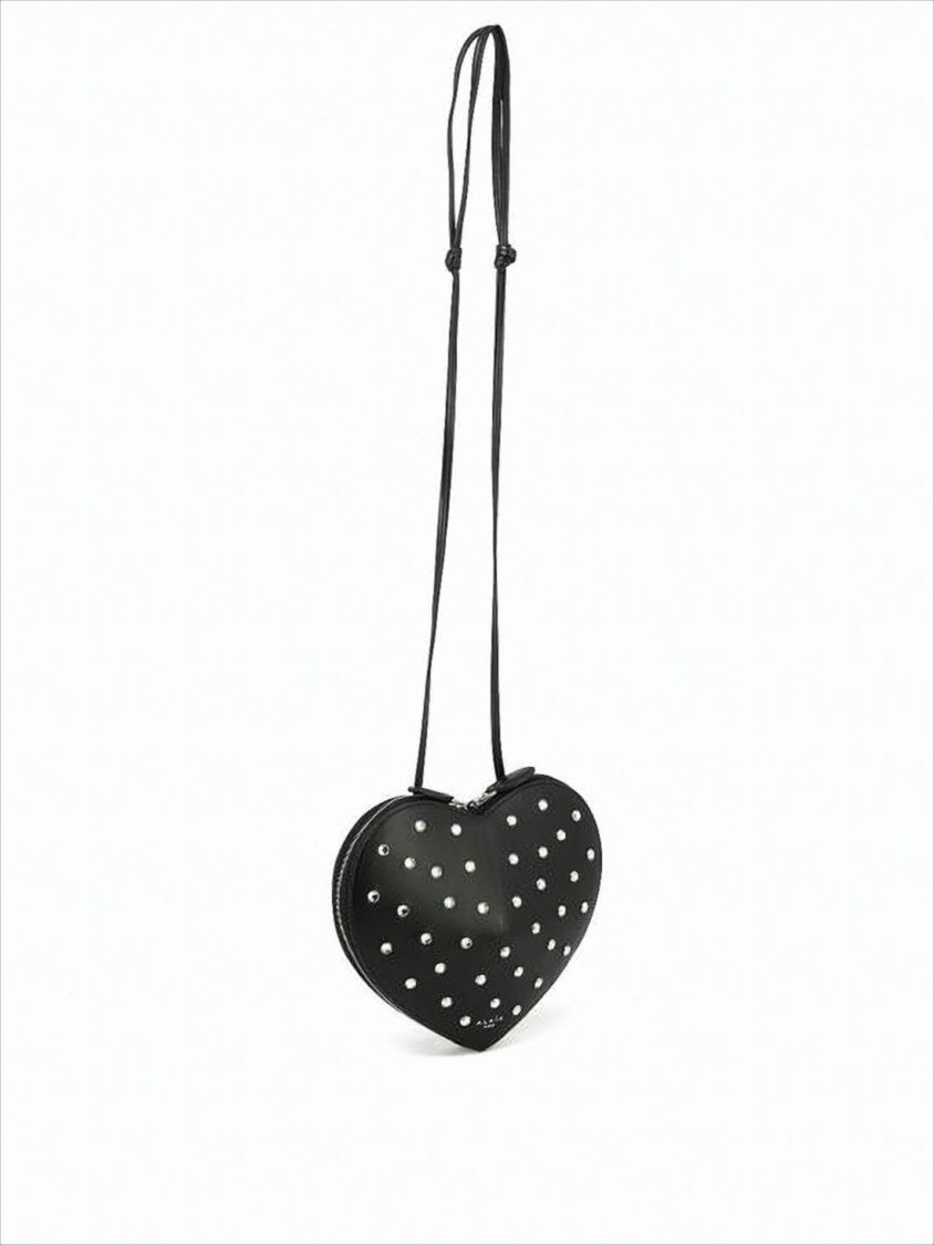 Alaïa Heart-Shaped Shoulder Bag With Silver-Stud Details