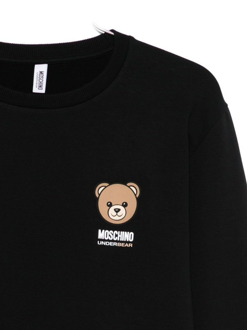Moschino Teddy Bear Graphic Cotton-Elastane Sweatshirt