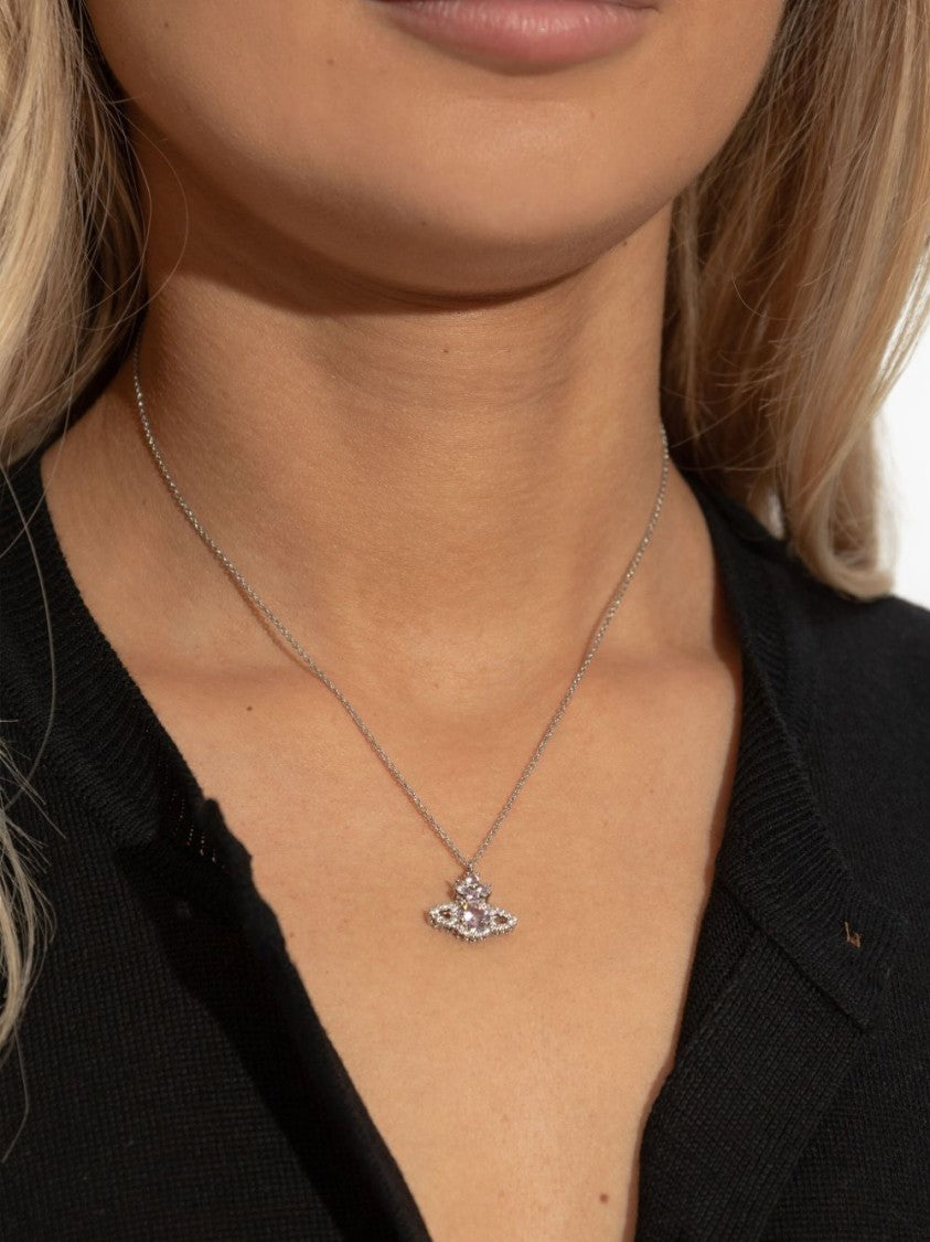 Vivienne Westwood Intricate Orb Pendant Necklace In Silk And Nylon