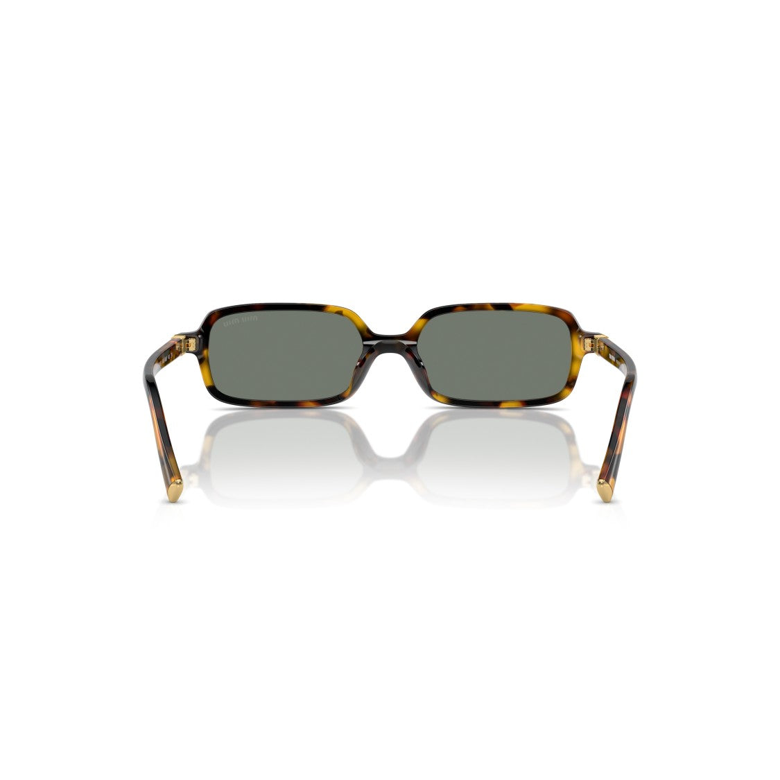 Miu Miu 0Mu 11Zs Rectangular Tortoiseshell Acetate Sunglasses