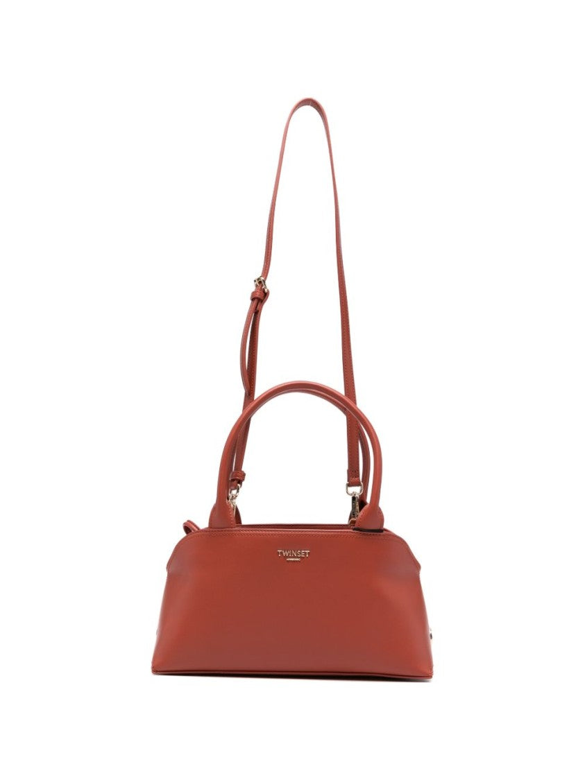Twin-Set Brown Detachable Strap Gathered Handbag