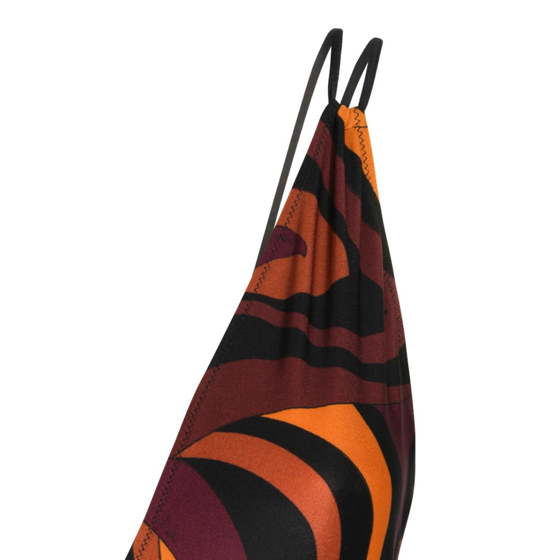 Emilio Pucci Abstract Pattern One-Piece Swimsuit With Deep V-Neckline