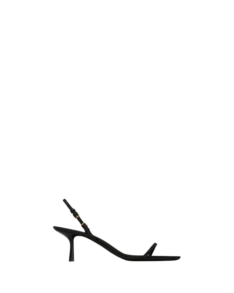Saint Laurent Minimalist Black High-Heeled Sandals