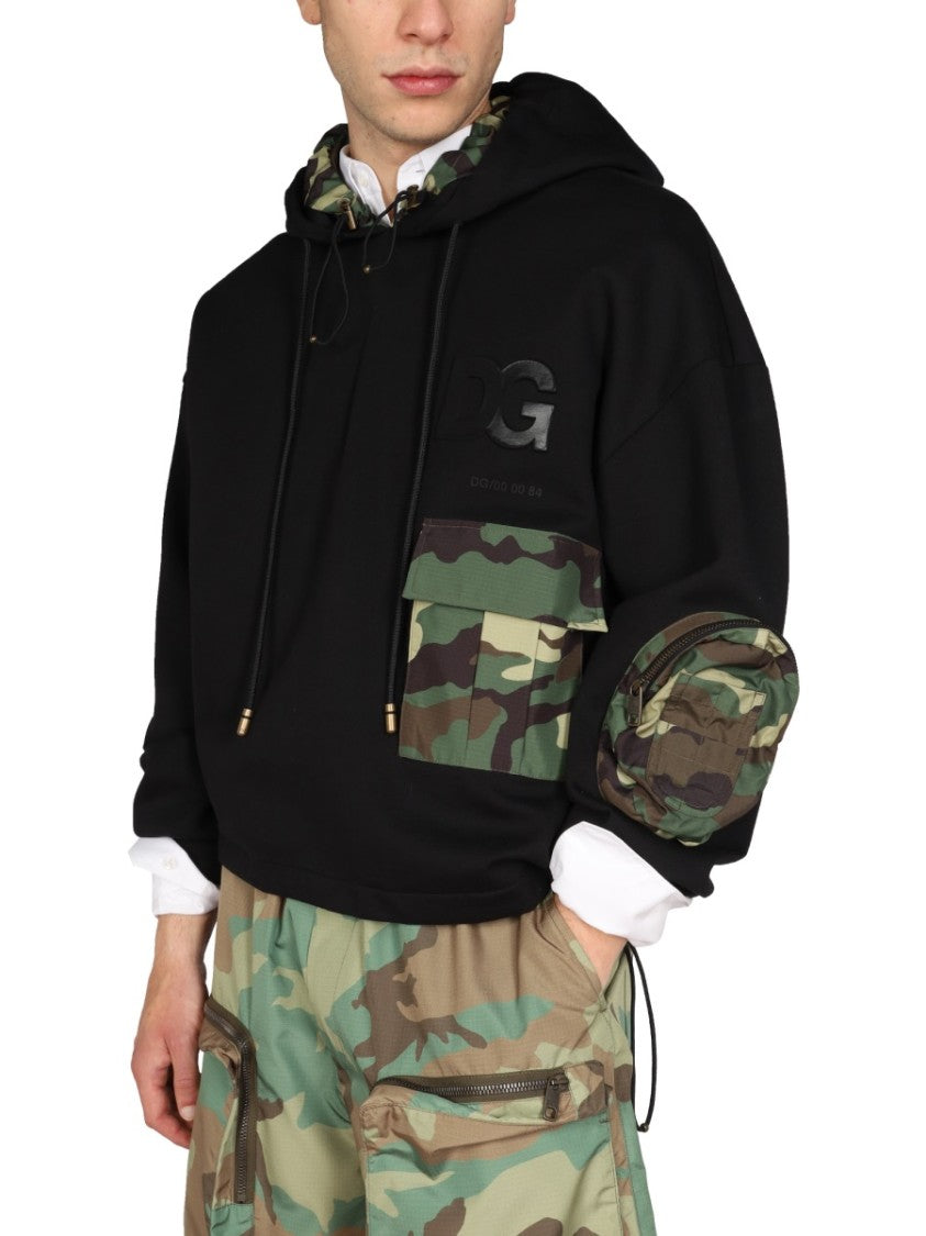 Dolce & Gabbana Sweatshirt With Camo Accents