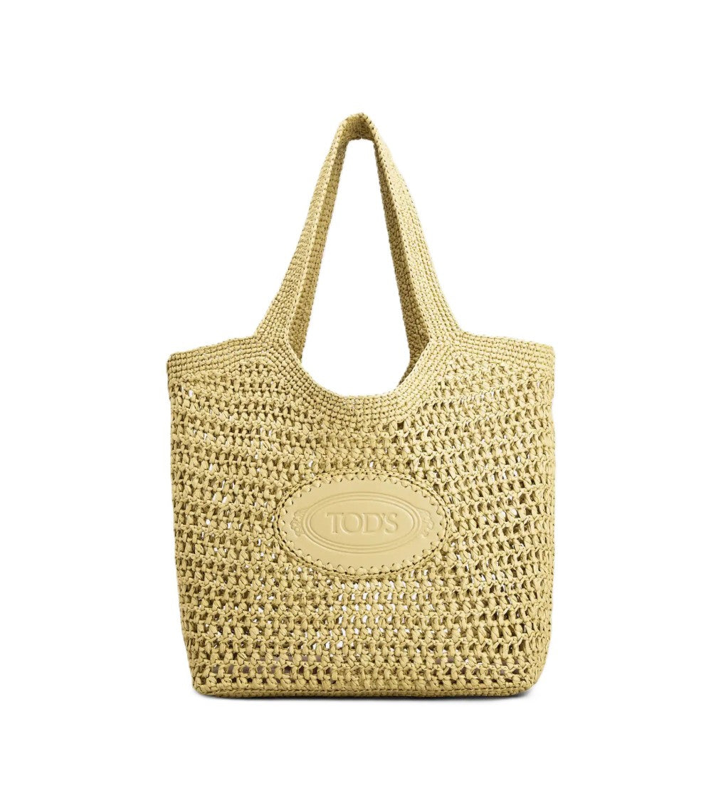 Tod's Woven Tote Bag With Embossed Logo