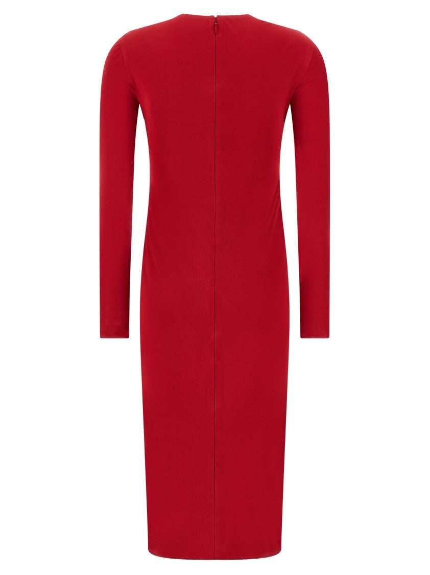 Versace Red Midi Dress
