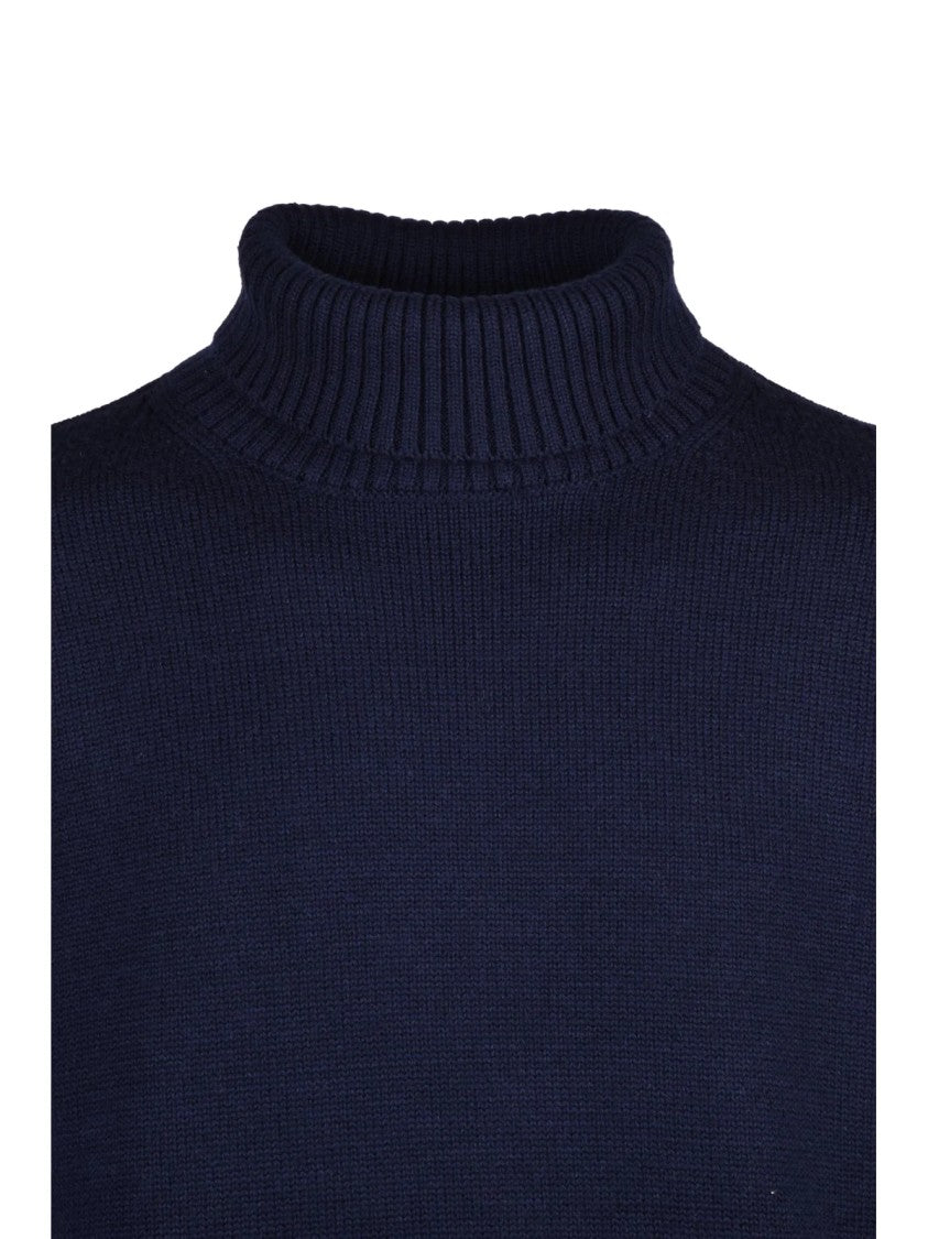 Add Extrafine Merino Wool Turtleneck Sweater With Ribbed Finishing