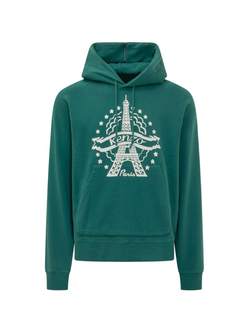 Kenzo Eiffel Tower Graphic Zip Hoodie