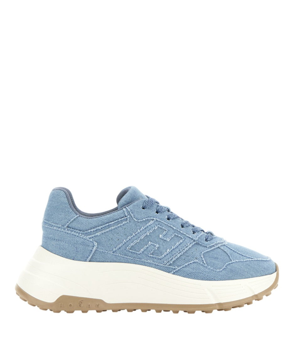 Hogan Light Blue Denim Sneakers