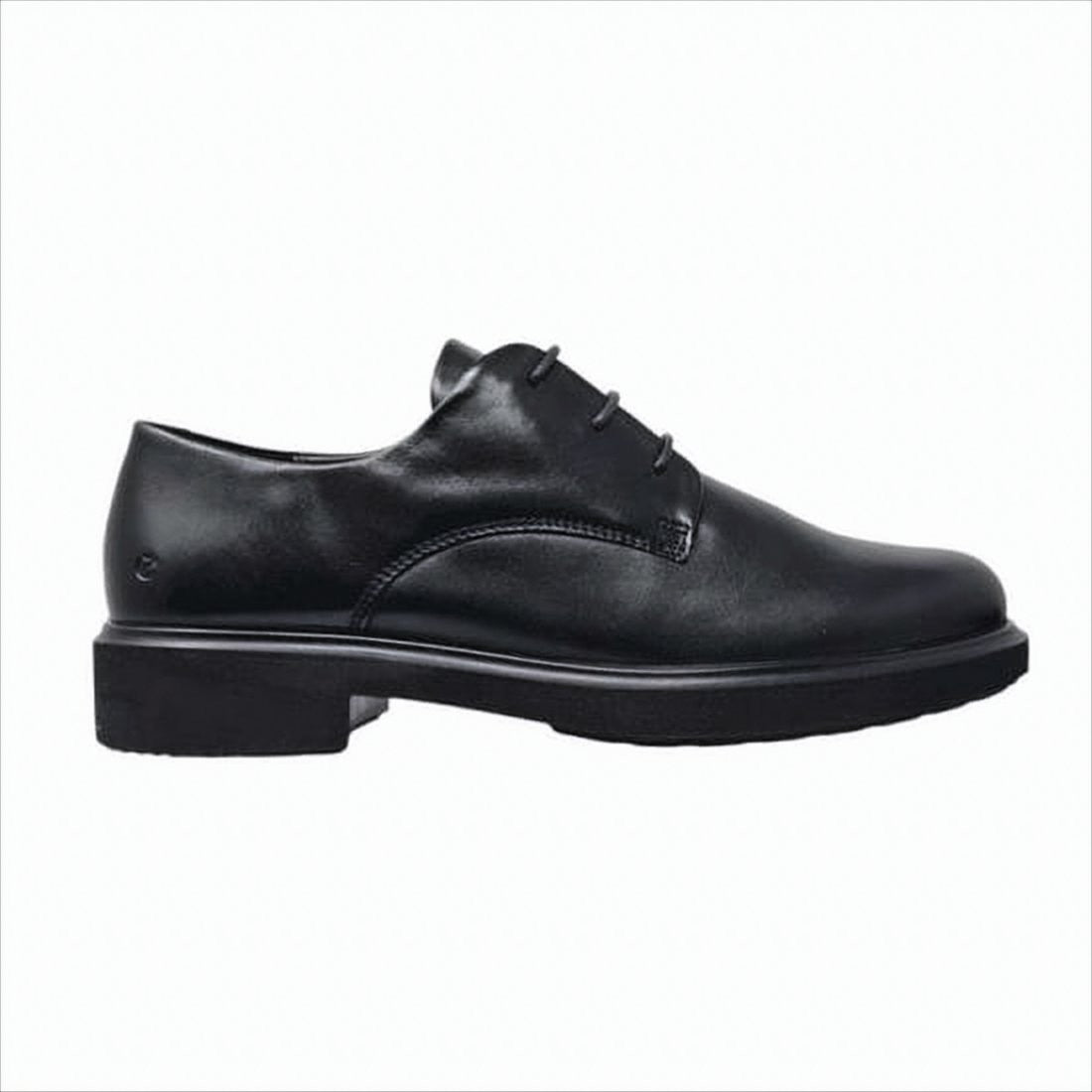 Ecco Black Leather Loafers With Minimalist Design