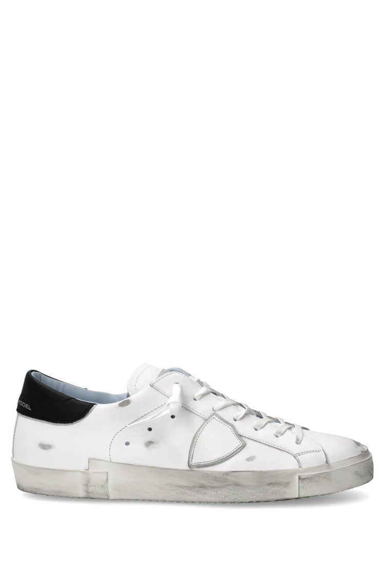 Philippe Model Paris Leather Black Trim Sneakers