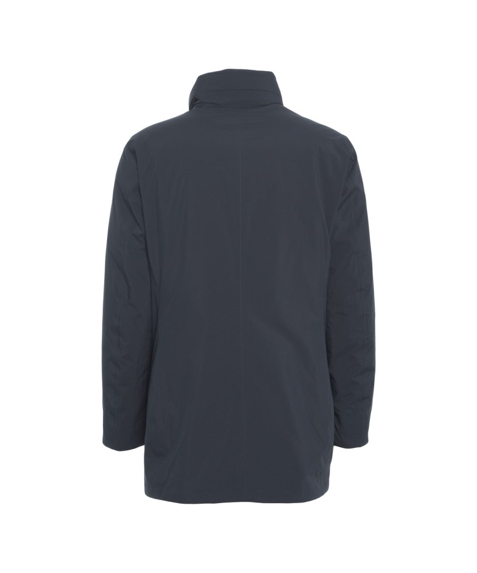 People Of Shibuya High Collar Technical Coat With Concealed Closure