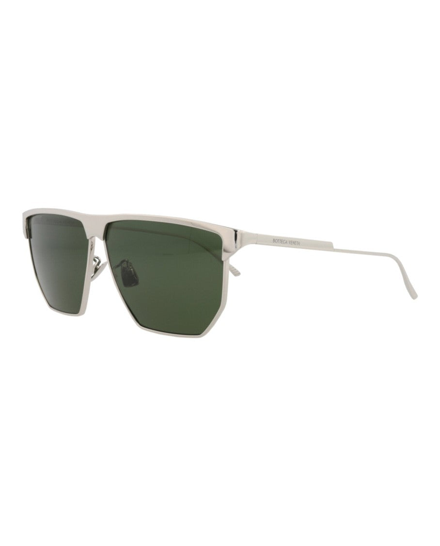 Bottega Veneta Square-Frame Metal Sunglasses