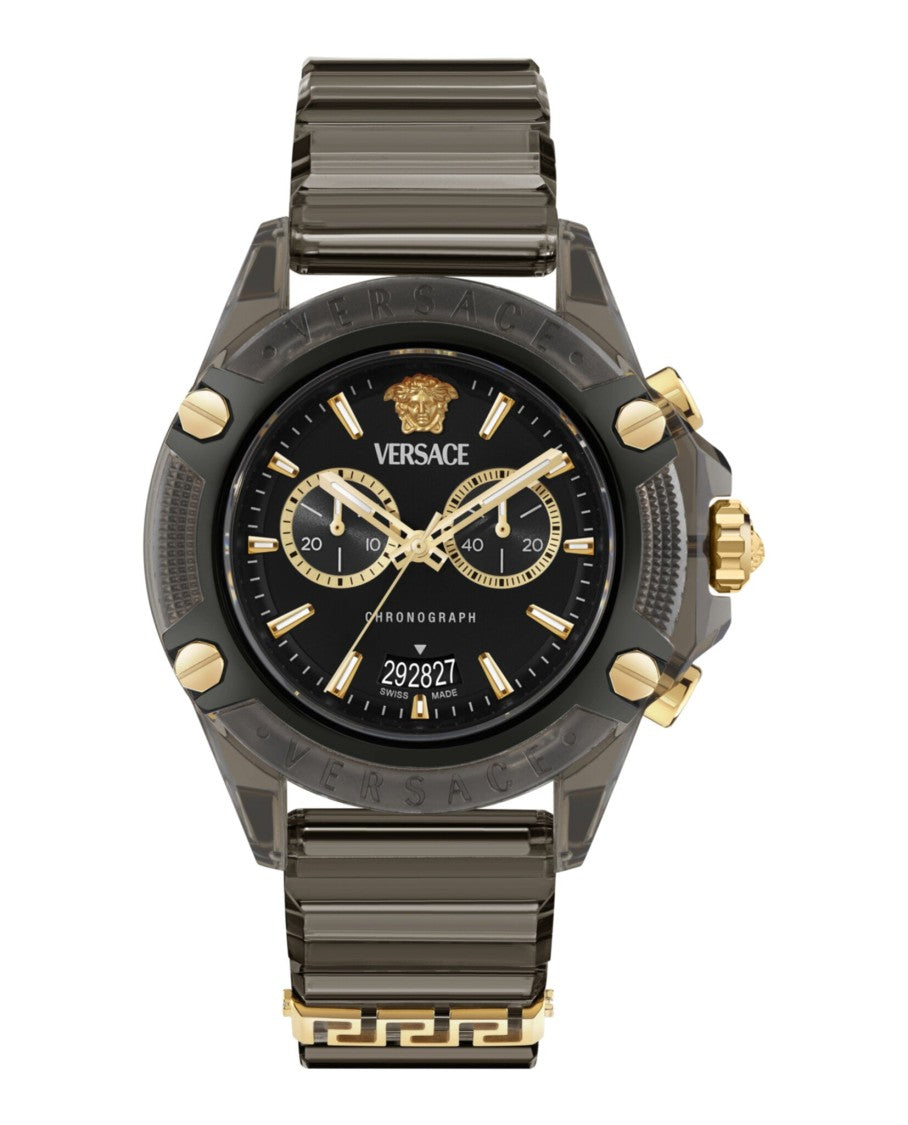 Versace Icon Active Chronograph Watch With Transparent Case