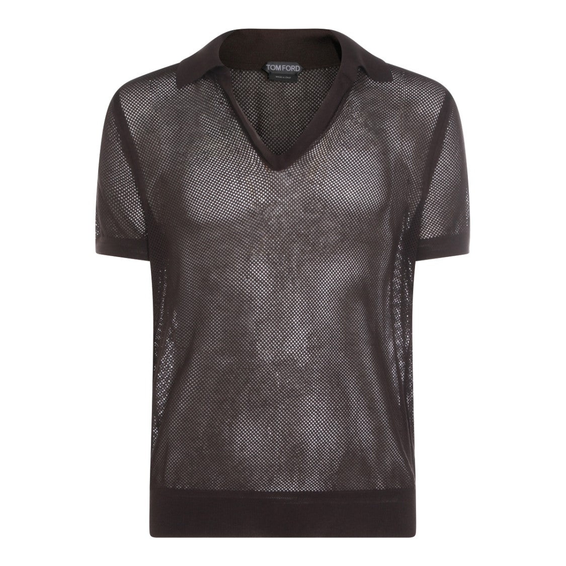 Tom Ford Dark Brown Cotton Polo Shirt