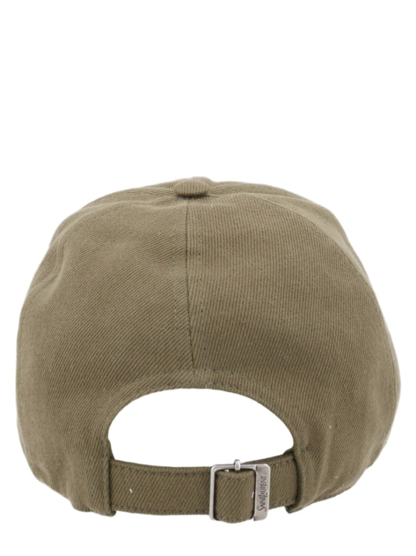 Saint Laurent Cassandre Brown Cotton Baseball Cap