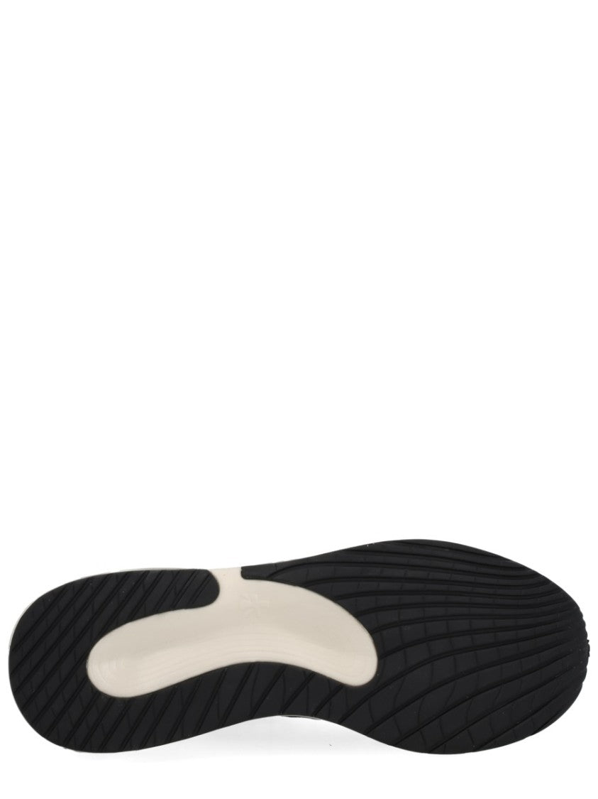 Premiata Navy Blue Sneakers With Suede And Mesh Design