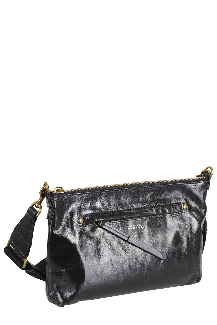 Isabel Marant Nessah Glossy Calfskin Shoulder Bag