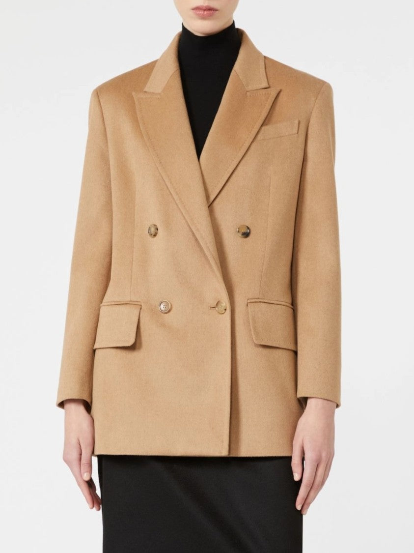 Max Mara Tailored Double-Breasted Blazer With Wide Lapels And Boxy Fit
