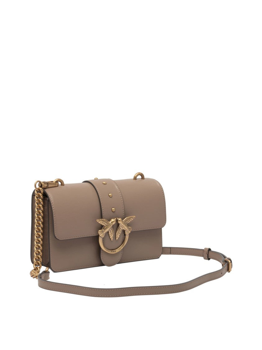 Pinko Brown Leather Crossbody Bag