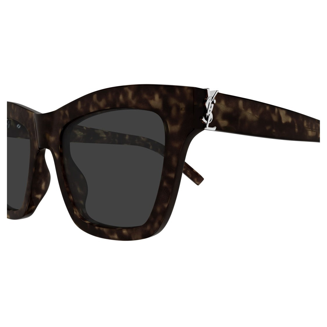 Saint Laurent Oversized Tortoiseshell Sunglasses With Silver-Tone Logo Detail
