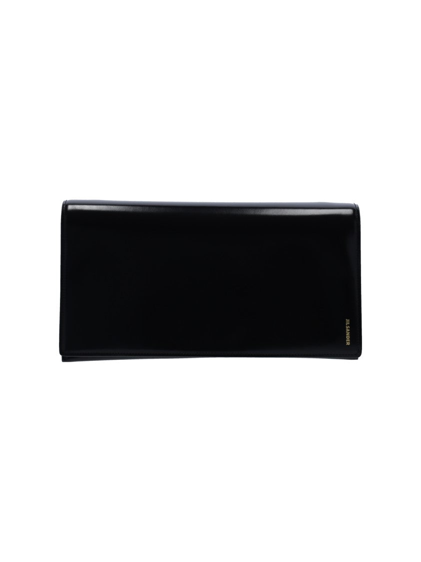 Jil Sander Calf Leather Shoulder Bag With Adjustable Strap