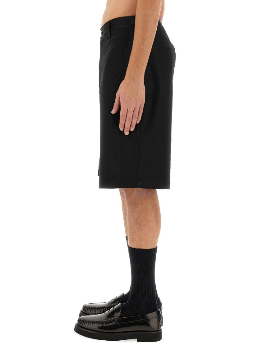 Moschino Knee-Length Black Bermuda Shorts