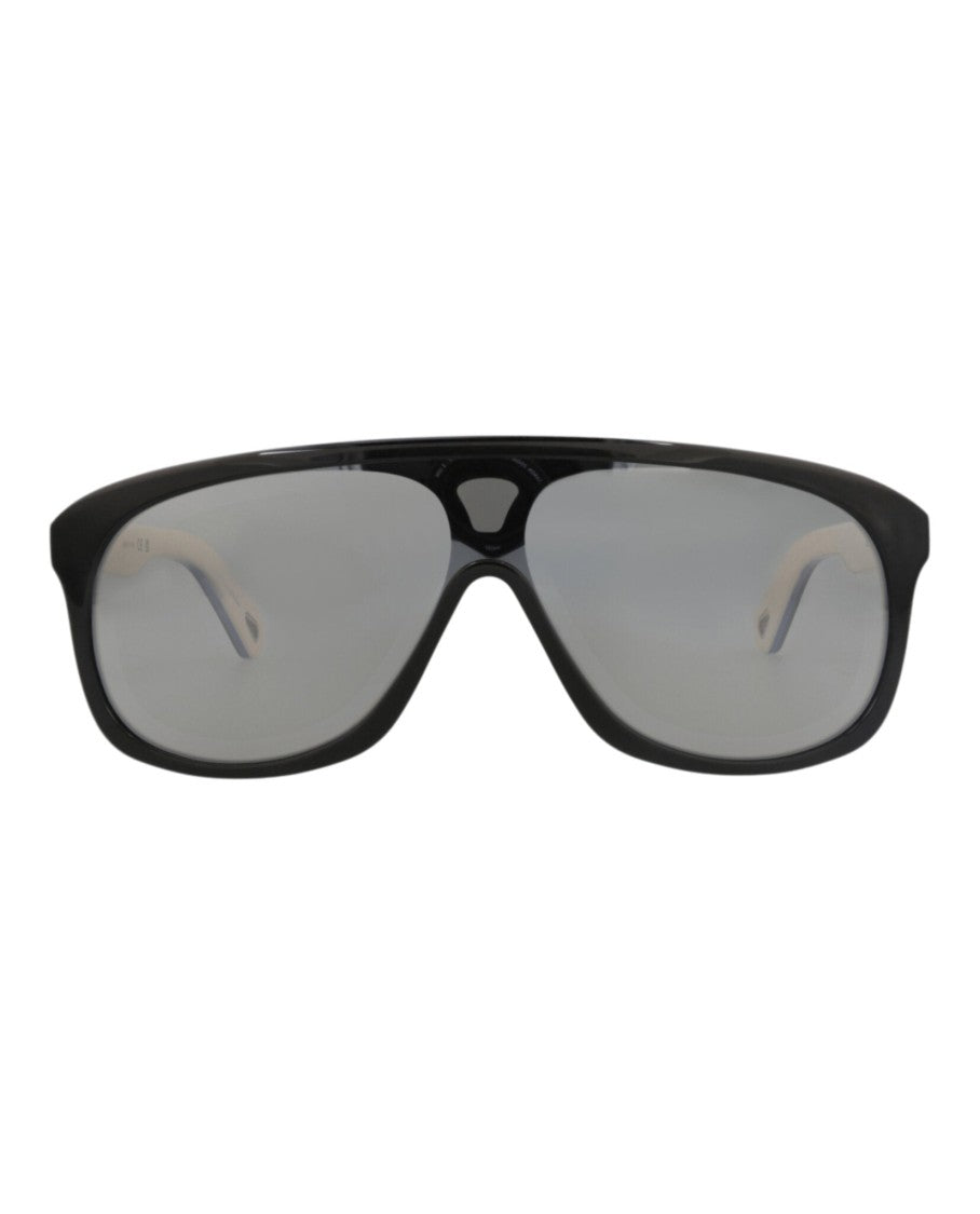 Chloé Aviator-Frame Recycled Acetate Sunglasses With Gold Logo Detail
