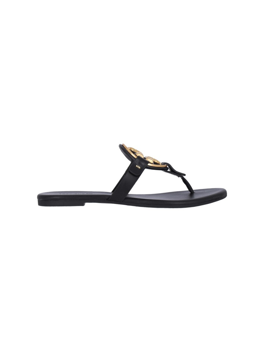 Tory Burch Miller' Thong Sandals – Black