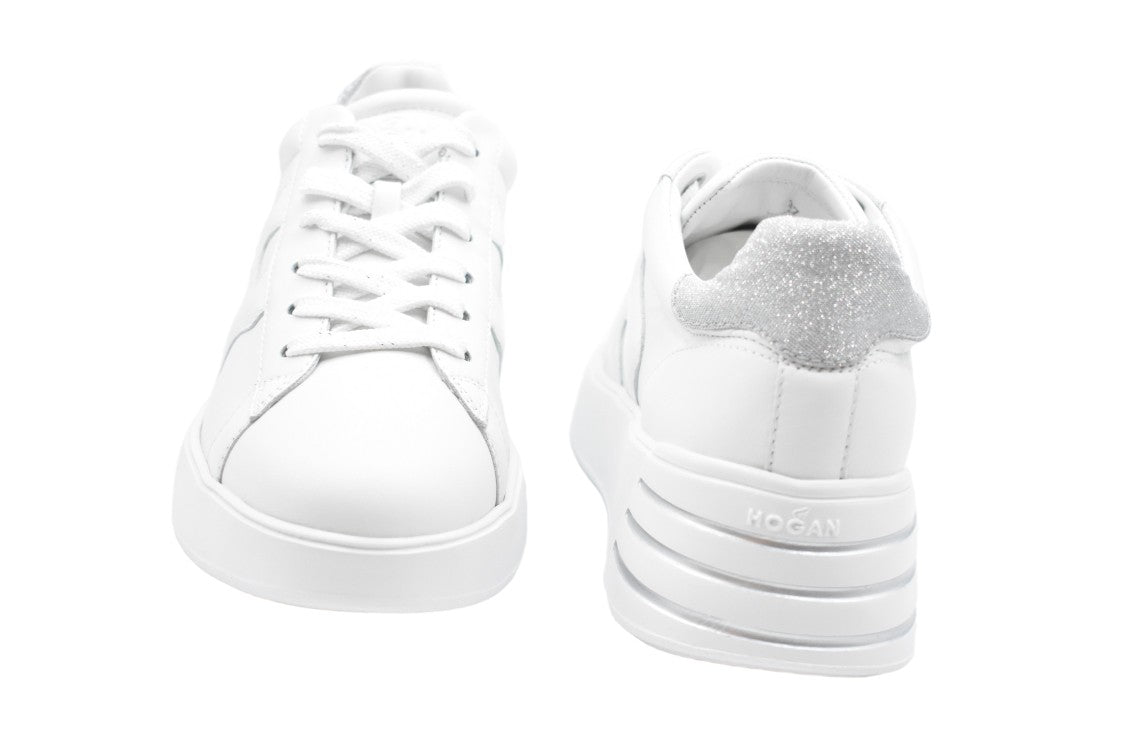 Hogan Laced White Flat Shoes