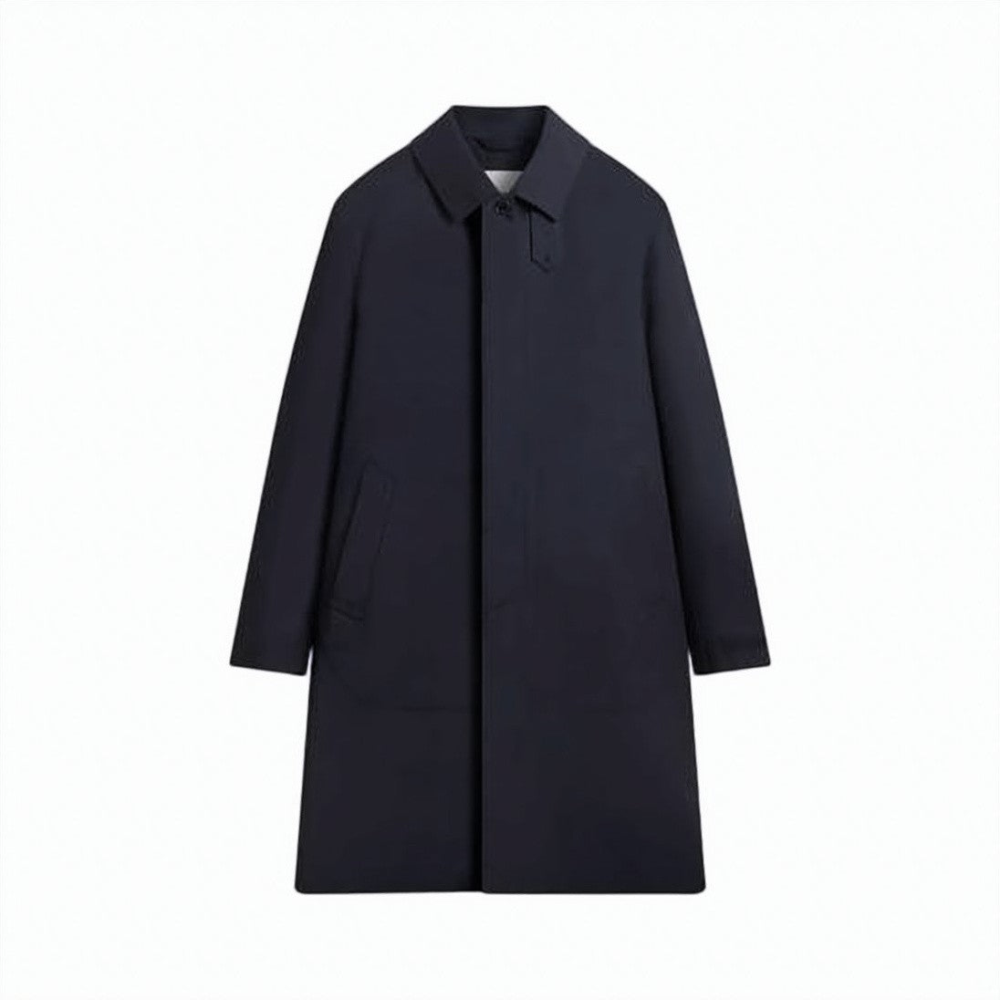Mackintosh Long Black Coat With Classic Collar
