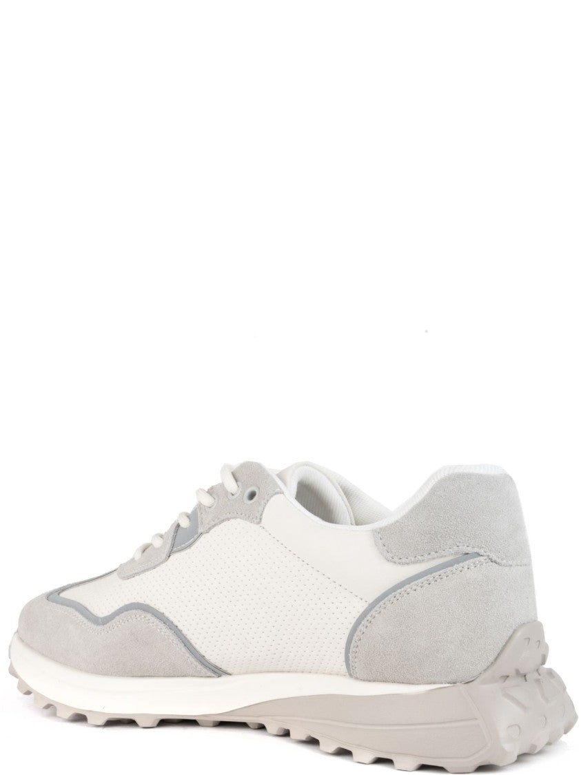 Sergio Moretti Light Grey Leather And Suede Casual Trainers
