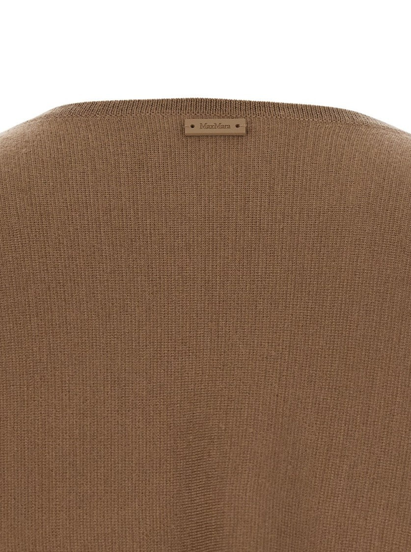 Max Mara Relaxed-Fit Fine Wool Sweater With Adjustable Ties