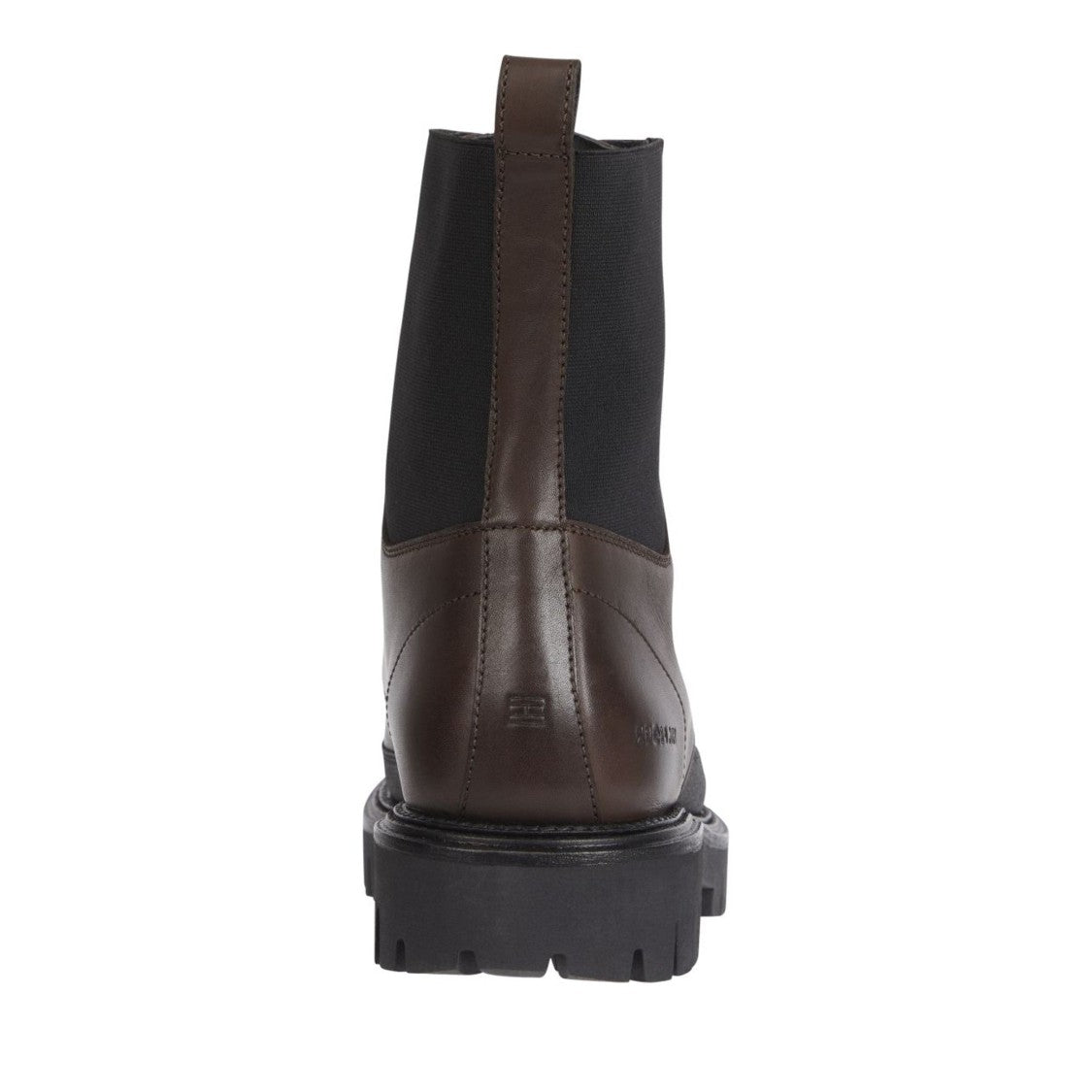 Tommy Hilfiger Brown Chunky Lace-Up Rugged Sole Leather Boots