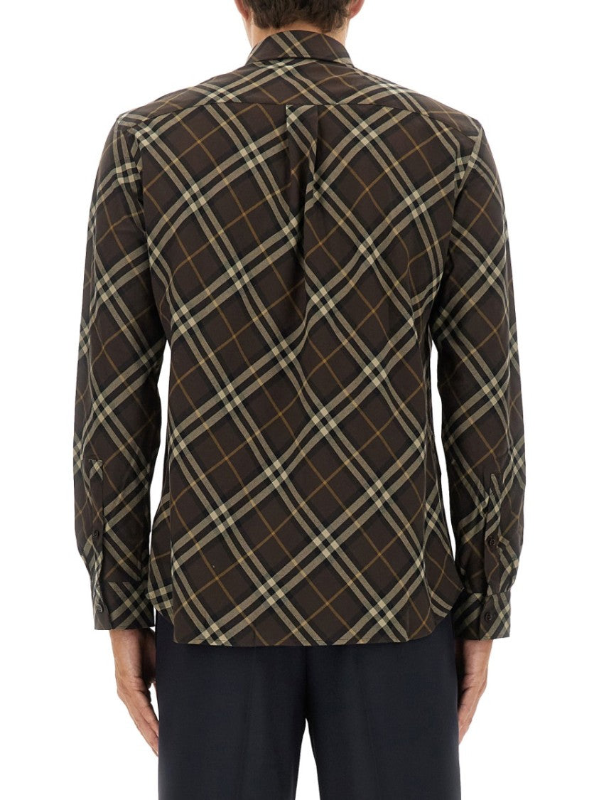 Burberry Cotton Flannel Check Shirt