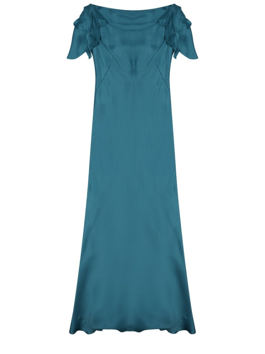 Alberta Ferretti Flowy Long Dress With Delicate Straps