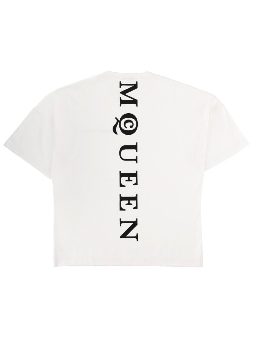 Alexander Mcqueen White Relaxed Boxy Fit Cotton T-Shirt