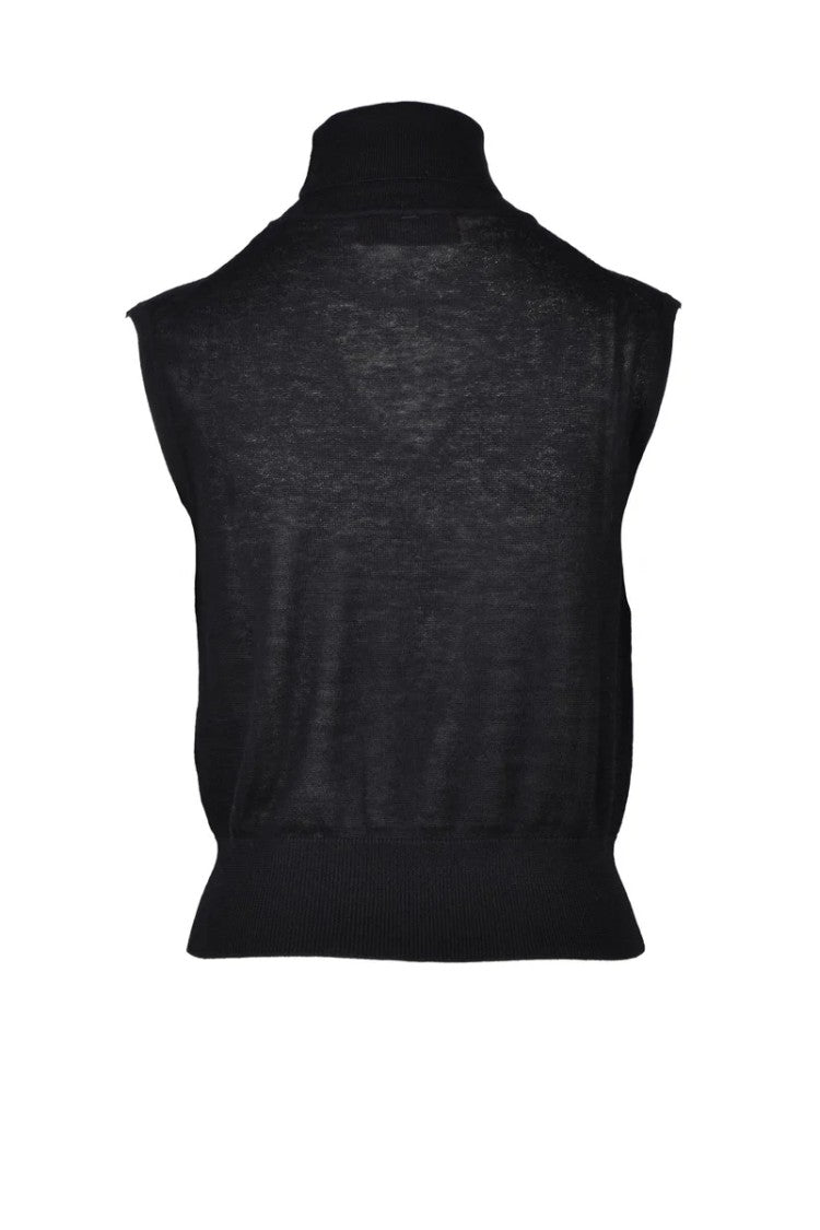 Wild Cashmere Silk And Cashmere Top - Black