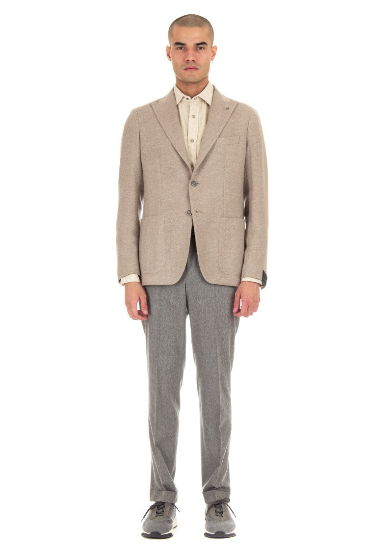 Tagliatore Montecarlo Wool Diagonal Jacket