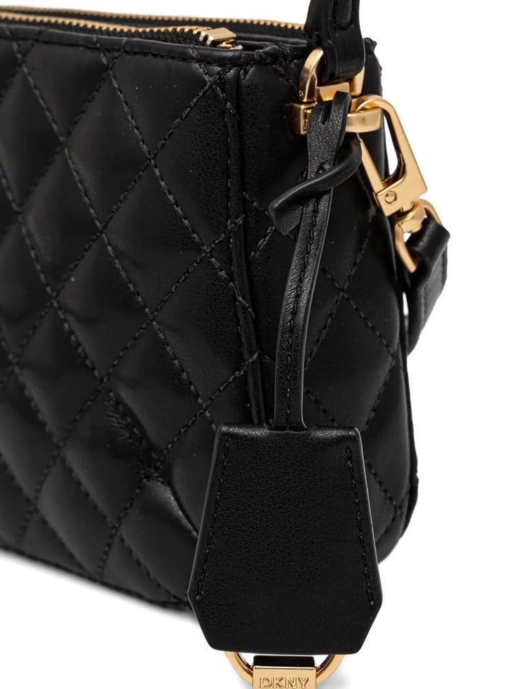 Dkny Quilted Cow Leather Crossbody Bag With Gold-Tone Hardware
