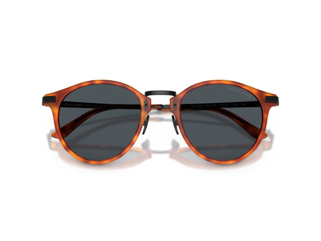 Giorgio Armani Black 0Ar8250 Tortoiseshell Round Sunglasses