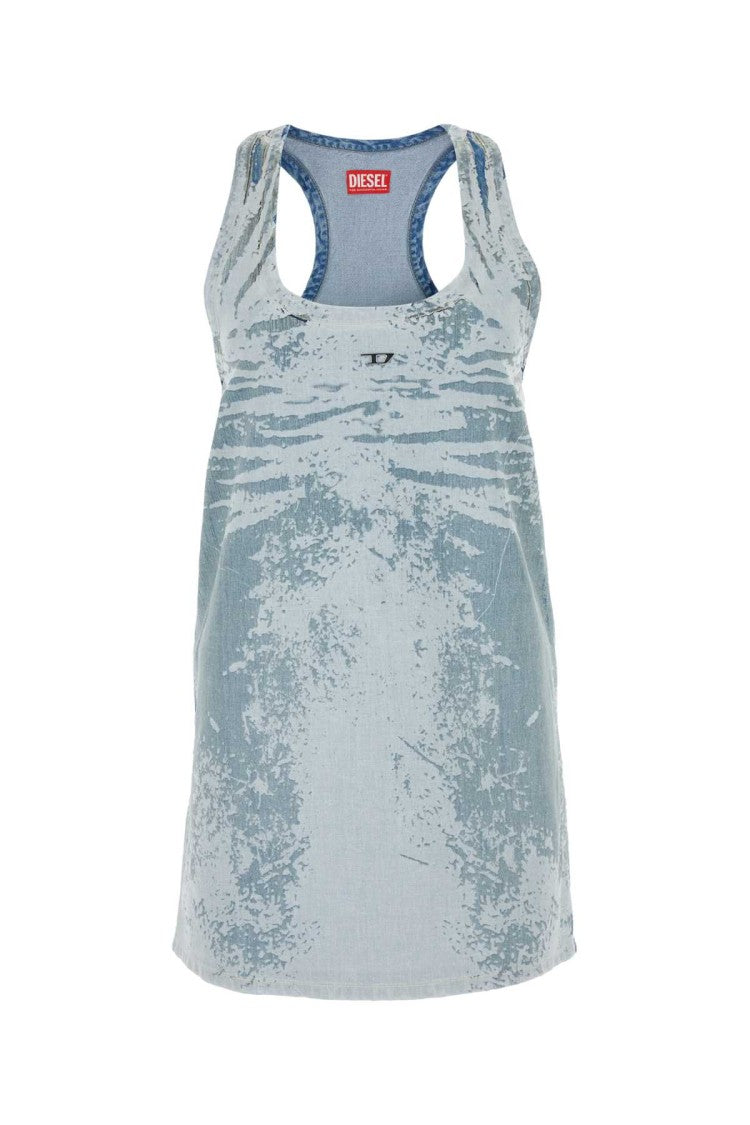 Diesel Printed Denim Mini Dress