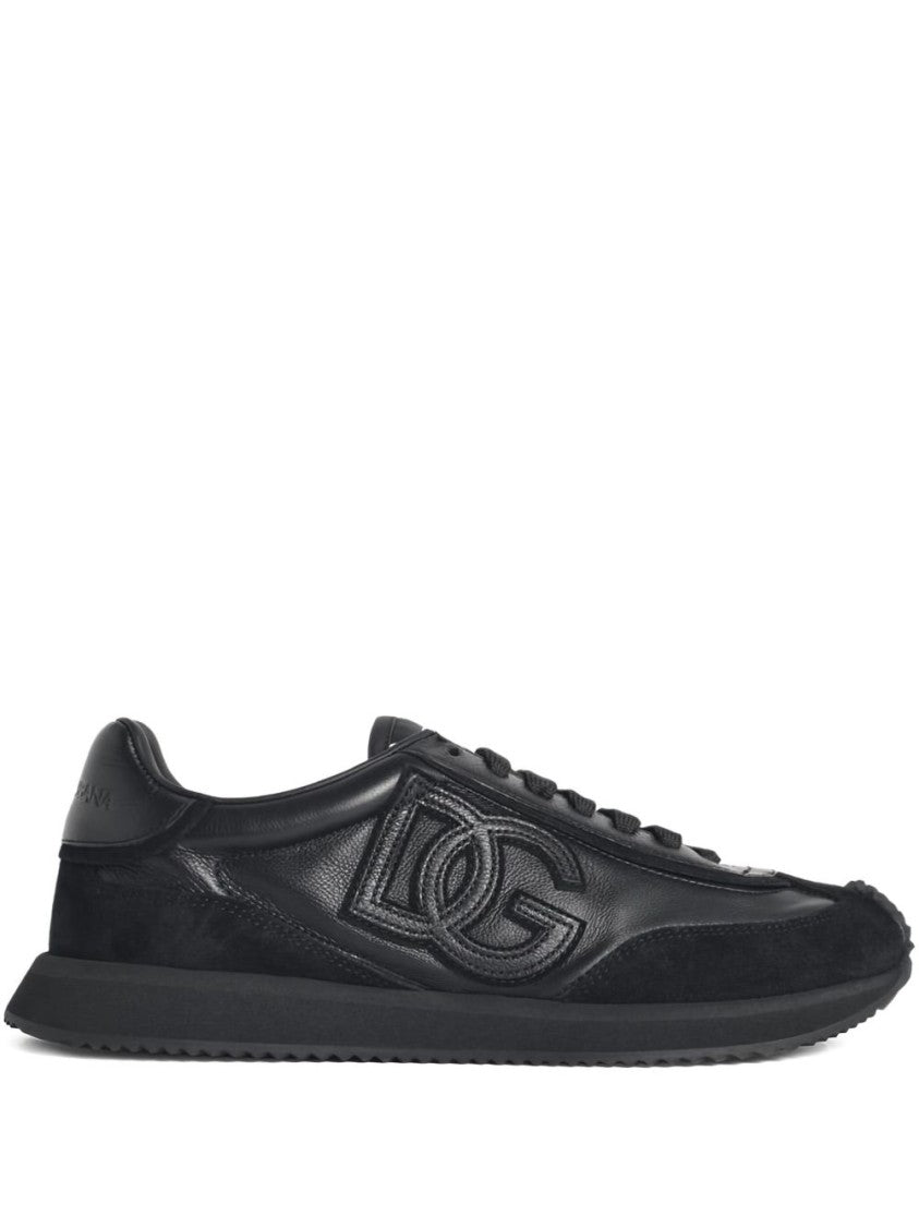Dolce & Gabbana Low-Profile Black Sneakers With Tonal Logo