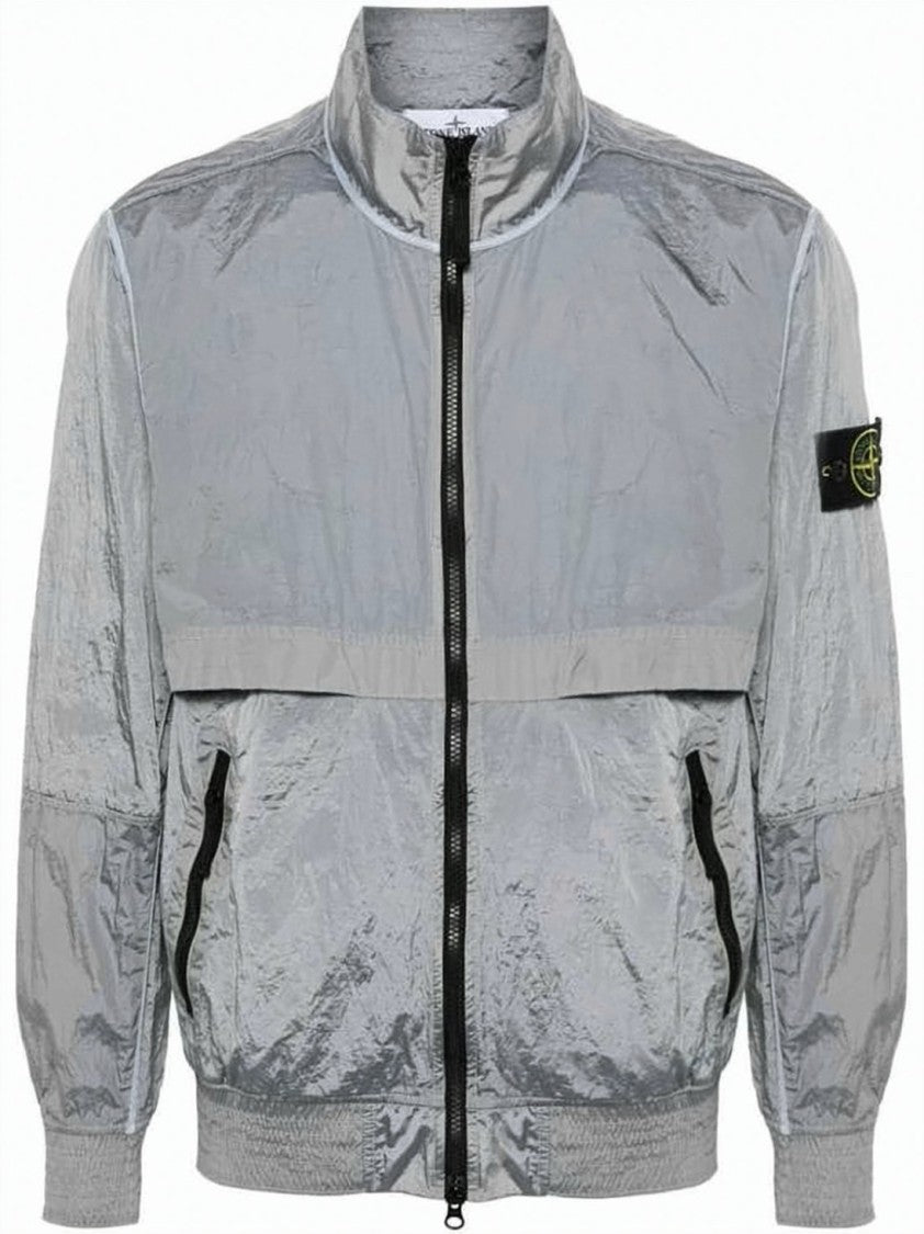 Stone Island Lightweight Silver Bomber Jacket