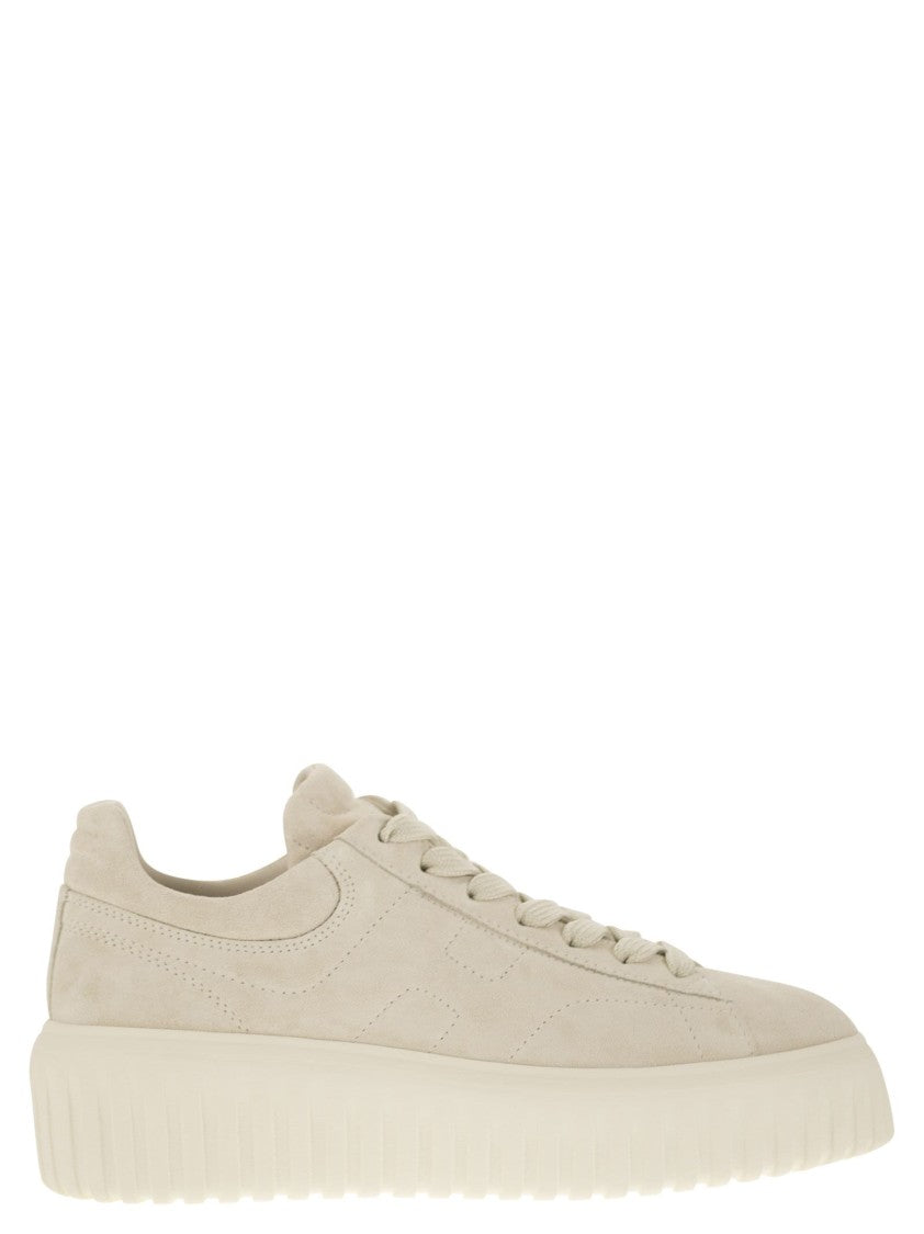 Hogan Suede H-Stripes Sneakers With Extra-Light Sole
